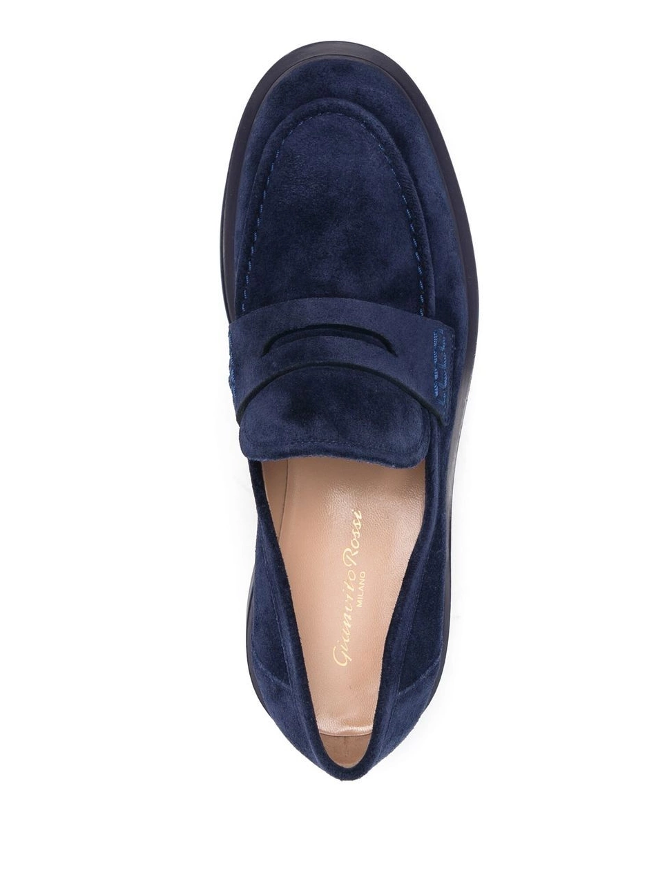 Cheap Gianvito Rossi loafers Women suede round-toe 0430